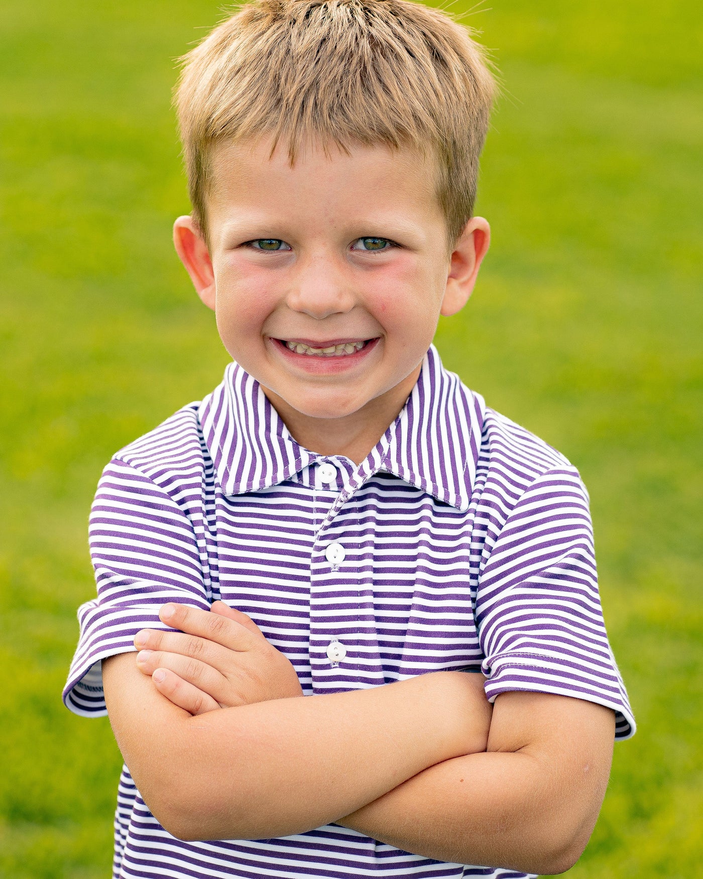 Yellow Lamb Purple Stripe Patrick Shirt