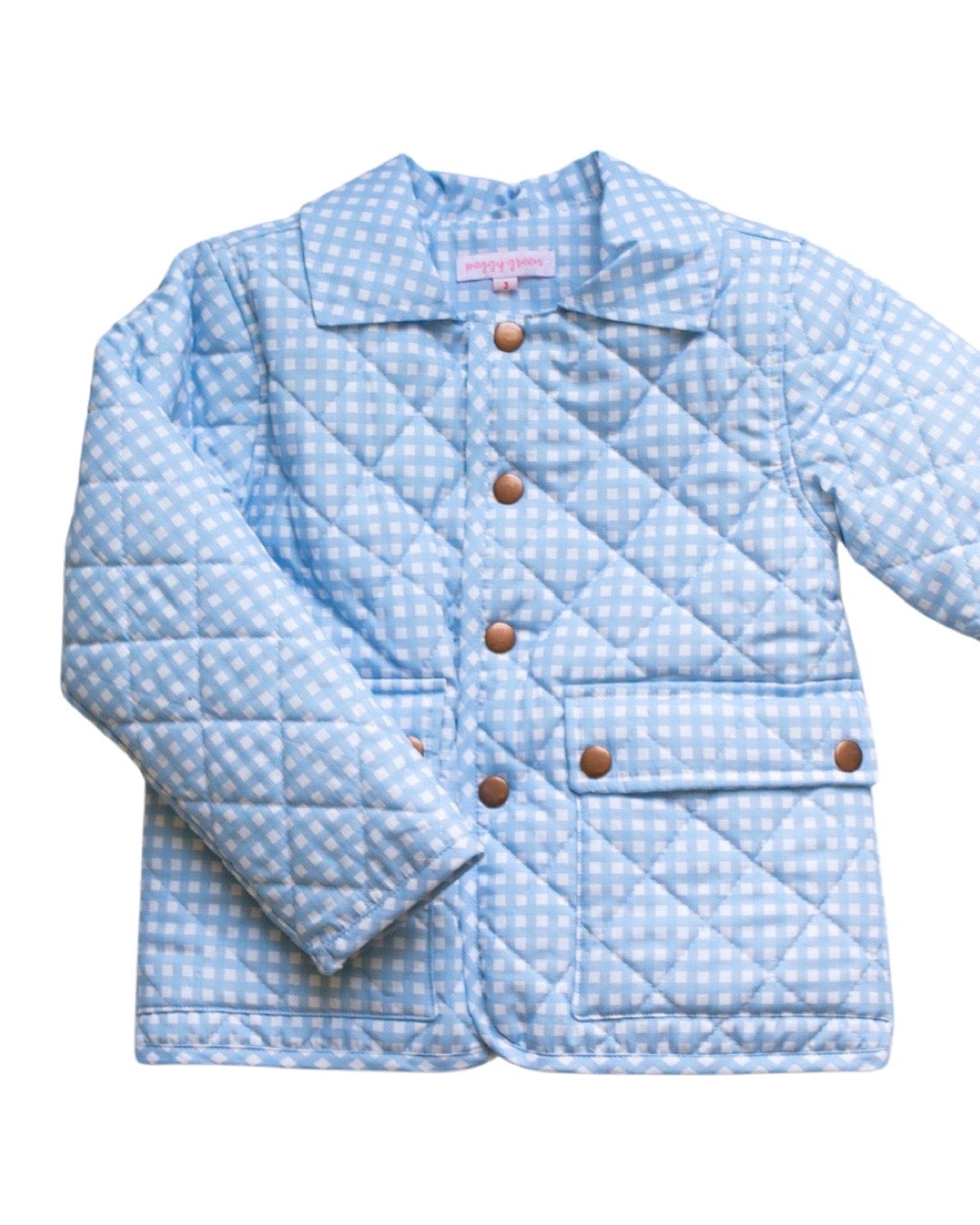 Winter Coat Peri Gingham