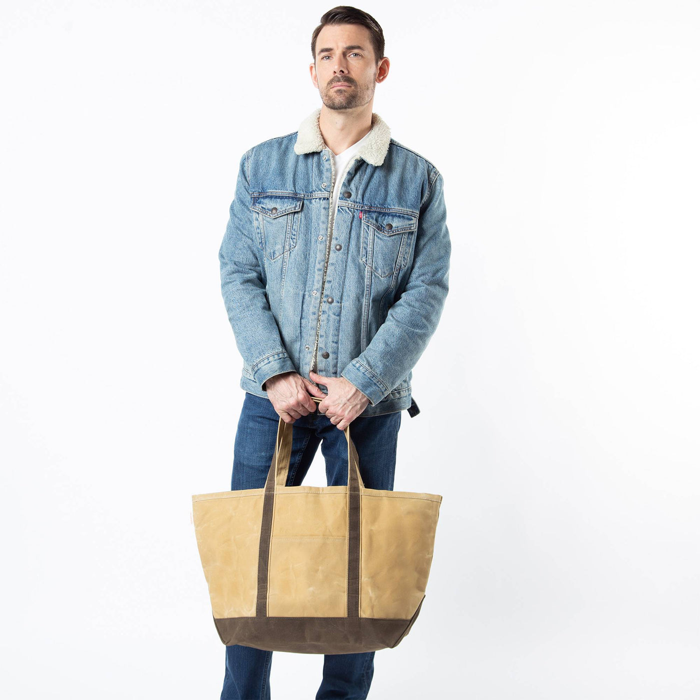 Waxed Large Classic Tote Bone