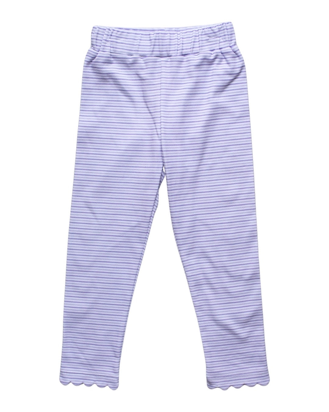 Scallop Legging Lavendar Candy Stripe