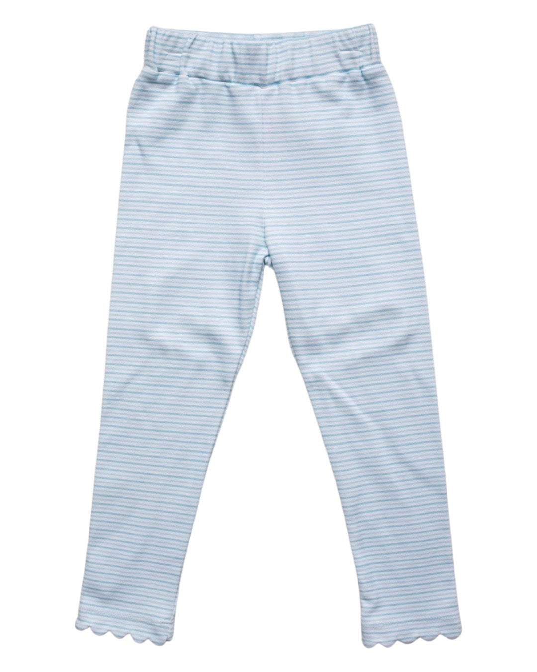 Scallop Legging Winter Blue Candy Stripe