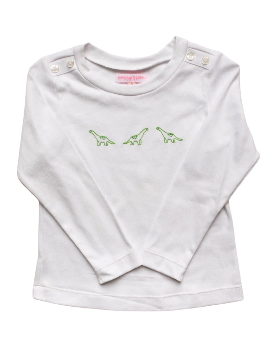 L/S Embroidered Tee Dino