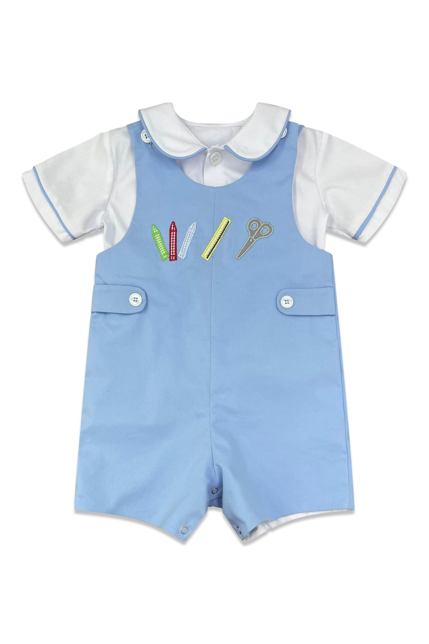 S/S Jon Jon & Shirt - School Supplies
