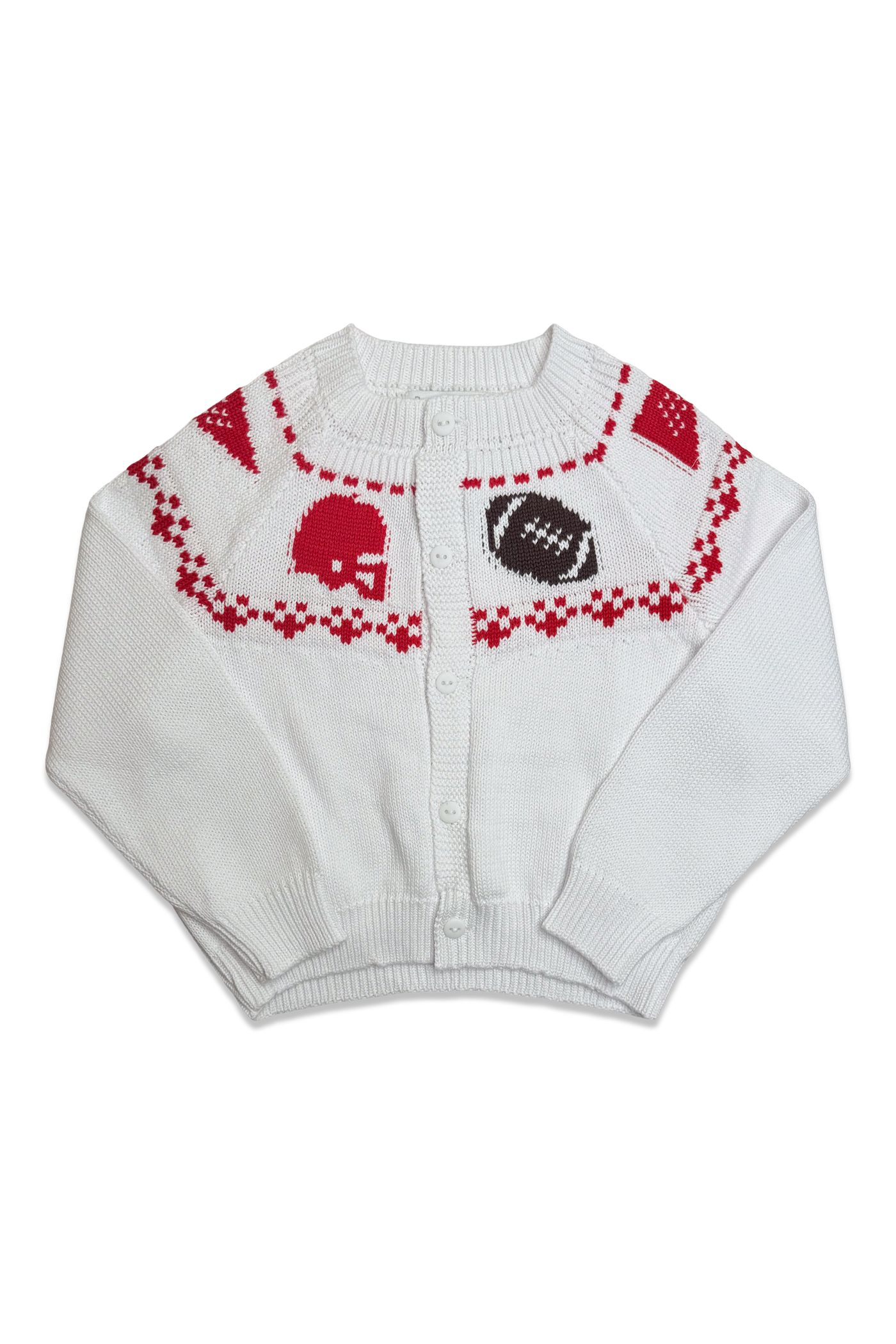 Boys Fair Isle Sweater - Red & Black