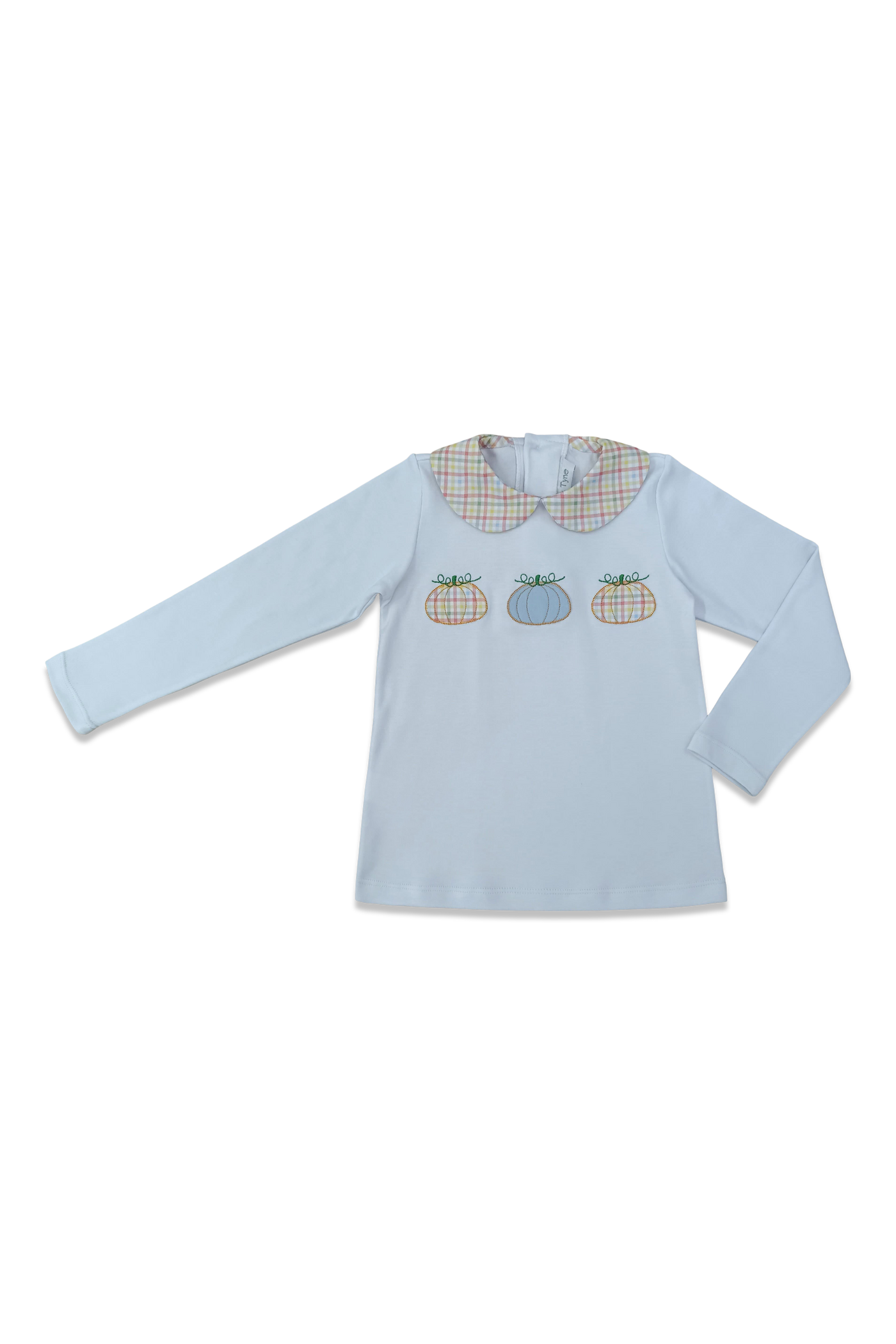 L/S Peter Pan Tee - Applique Pumpkins