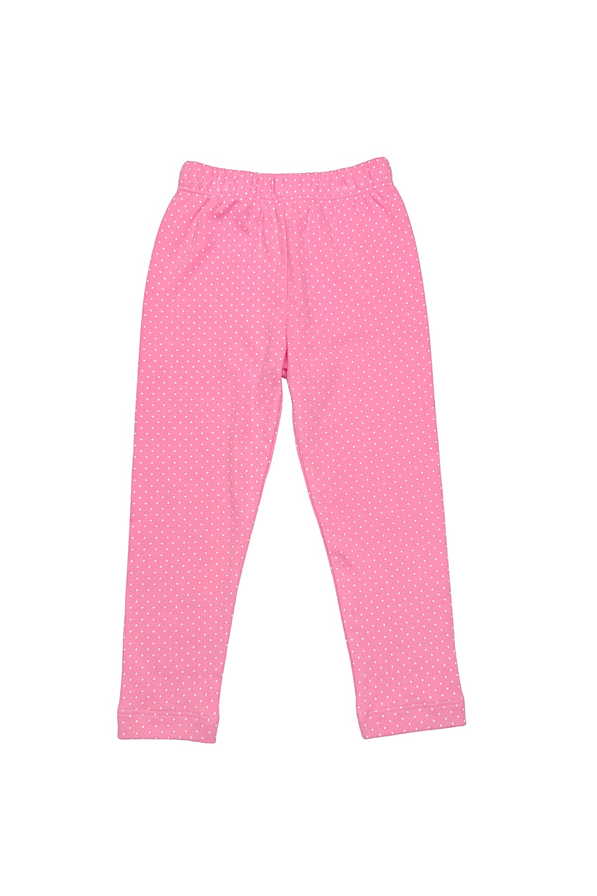 Polka Dot Leggings - Lt. Bubblegum & White
