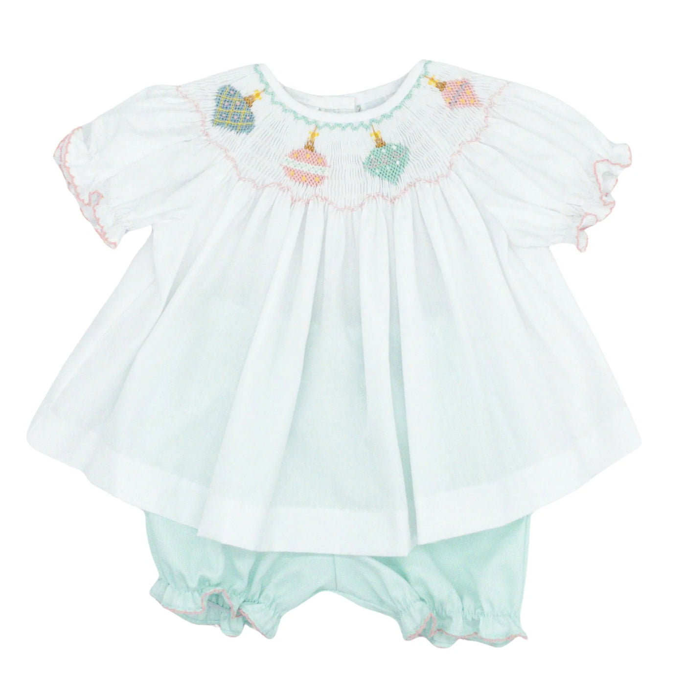 Lulu Bebe Emma Ornament Smock Bloomer Set