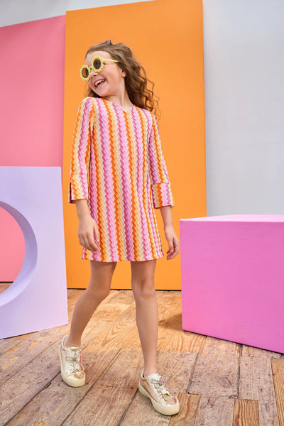 Natalie Dress - Milan Multi Zig Zag