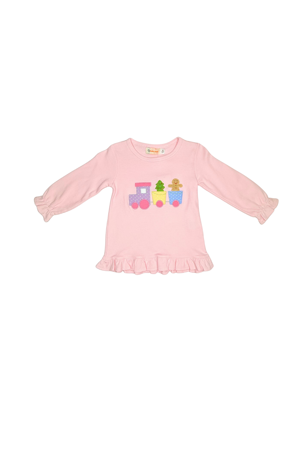 Pink Ruffle Swing Top - Christmas Train