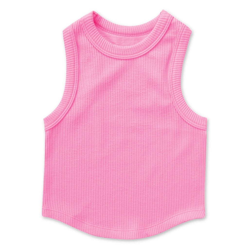 F24 iScream Rose Cropped Ribbed Racerback Tank