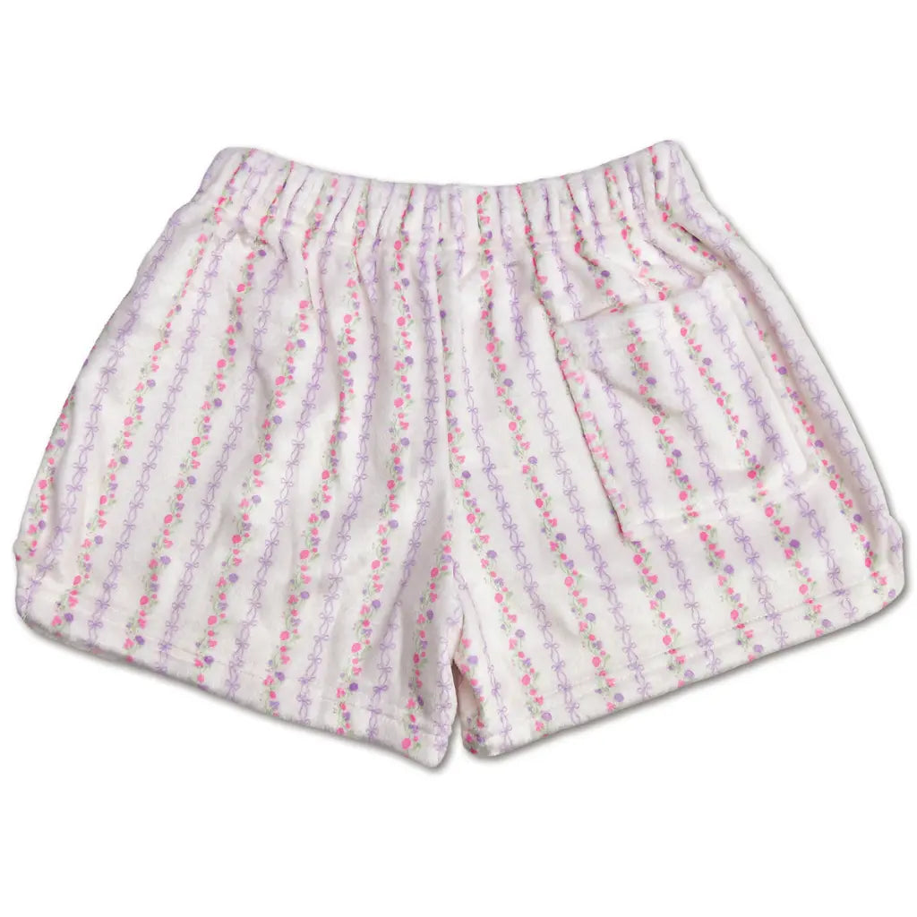 Plush PJ Shorts - Sweet Heart Vine