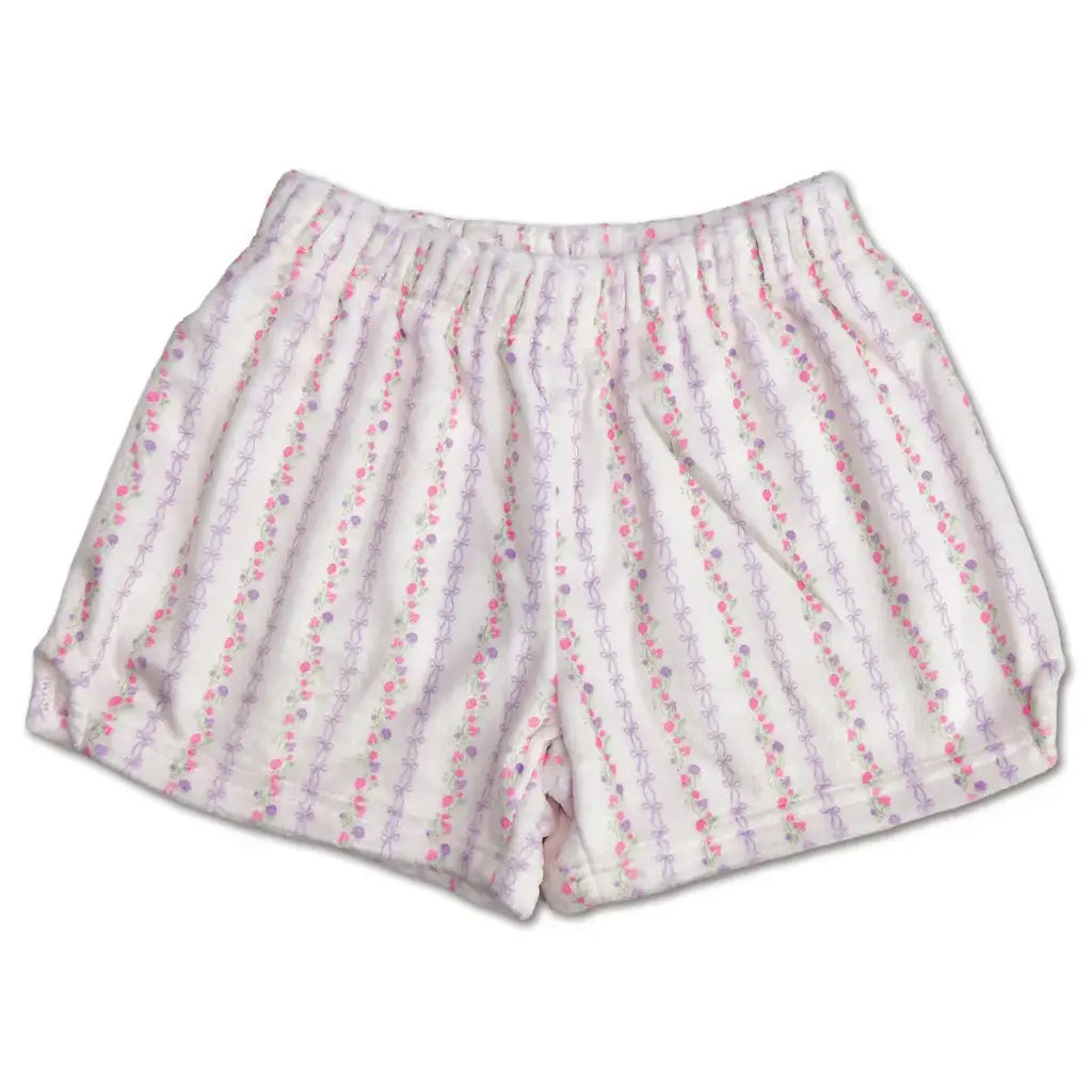Plush PJ Shorts - Sweet Heart Vine