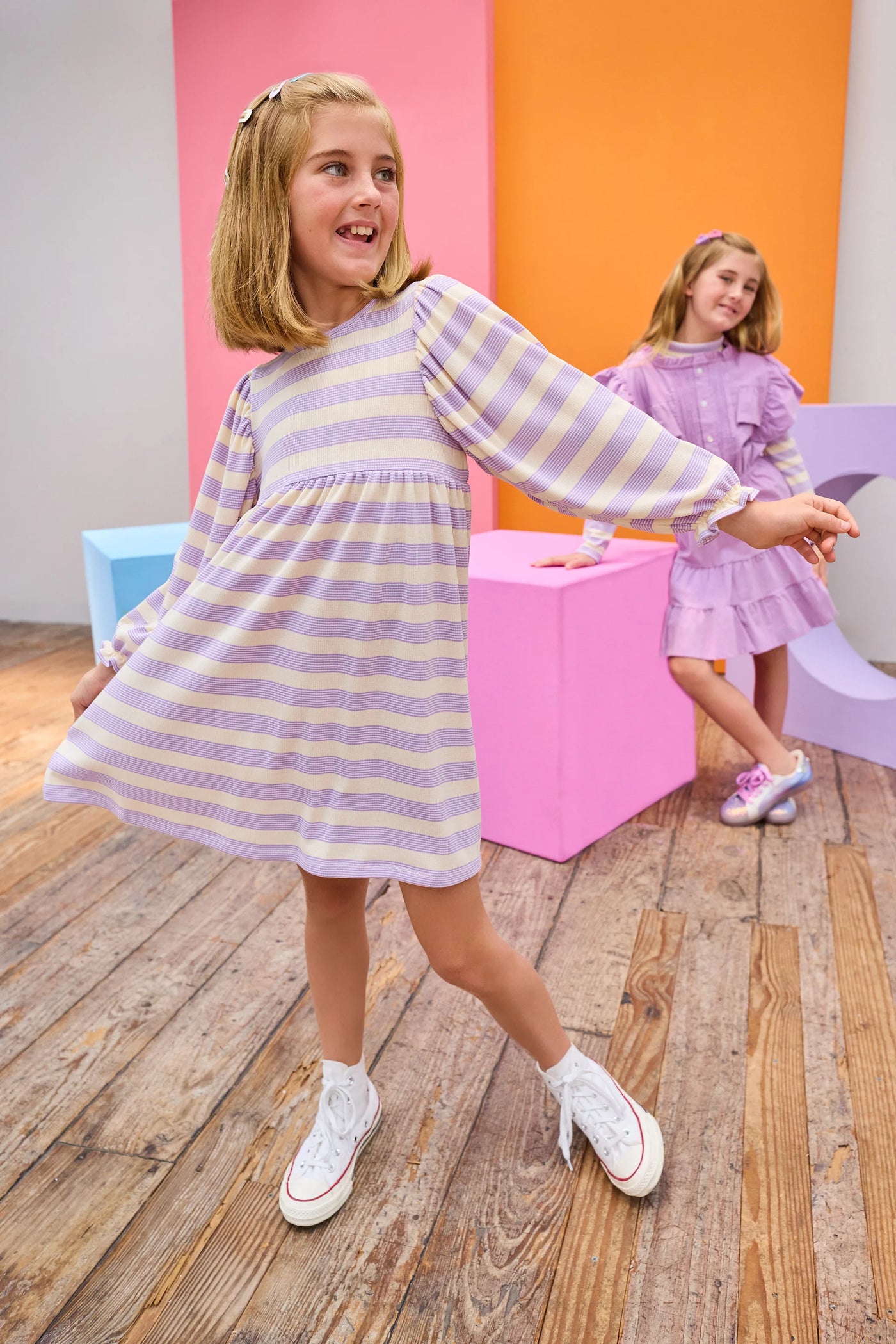 Rugby Dress - Lavender Multi Stripe
