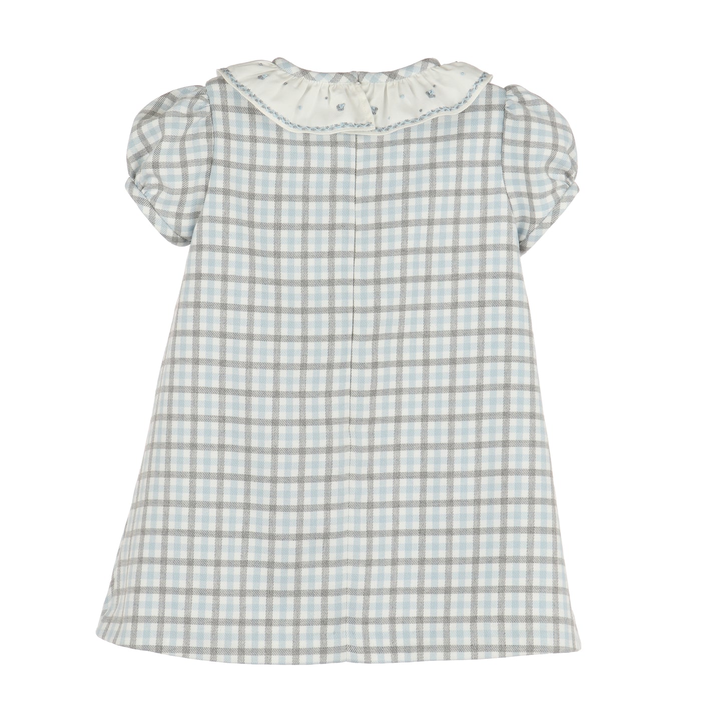 Luli & Me Gingham Check Embroidered Dress