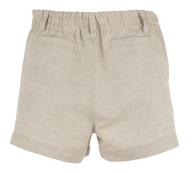 Luli & Me Beige Linen Boy Short