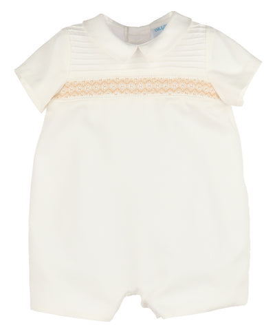 Ivory Smocked Boy Bubble