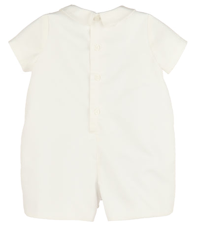 Ivory Smocked Boy Bubble