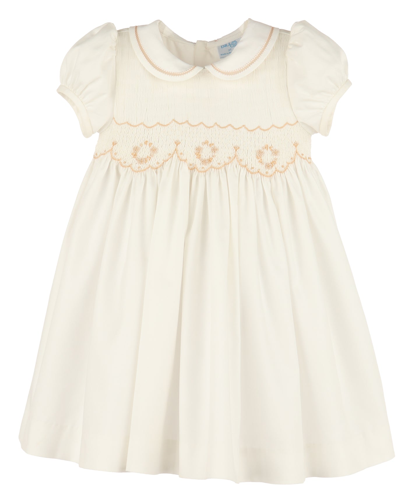 Ivory Classic Fully Smocked Dress