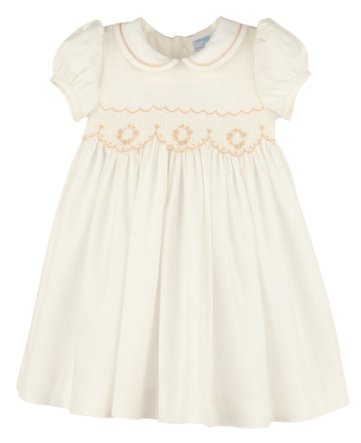 Ivory Classic Fully Smocked Dress