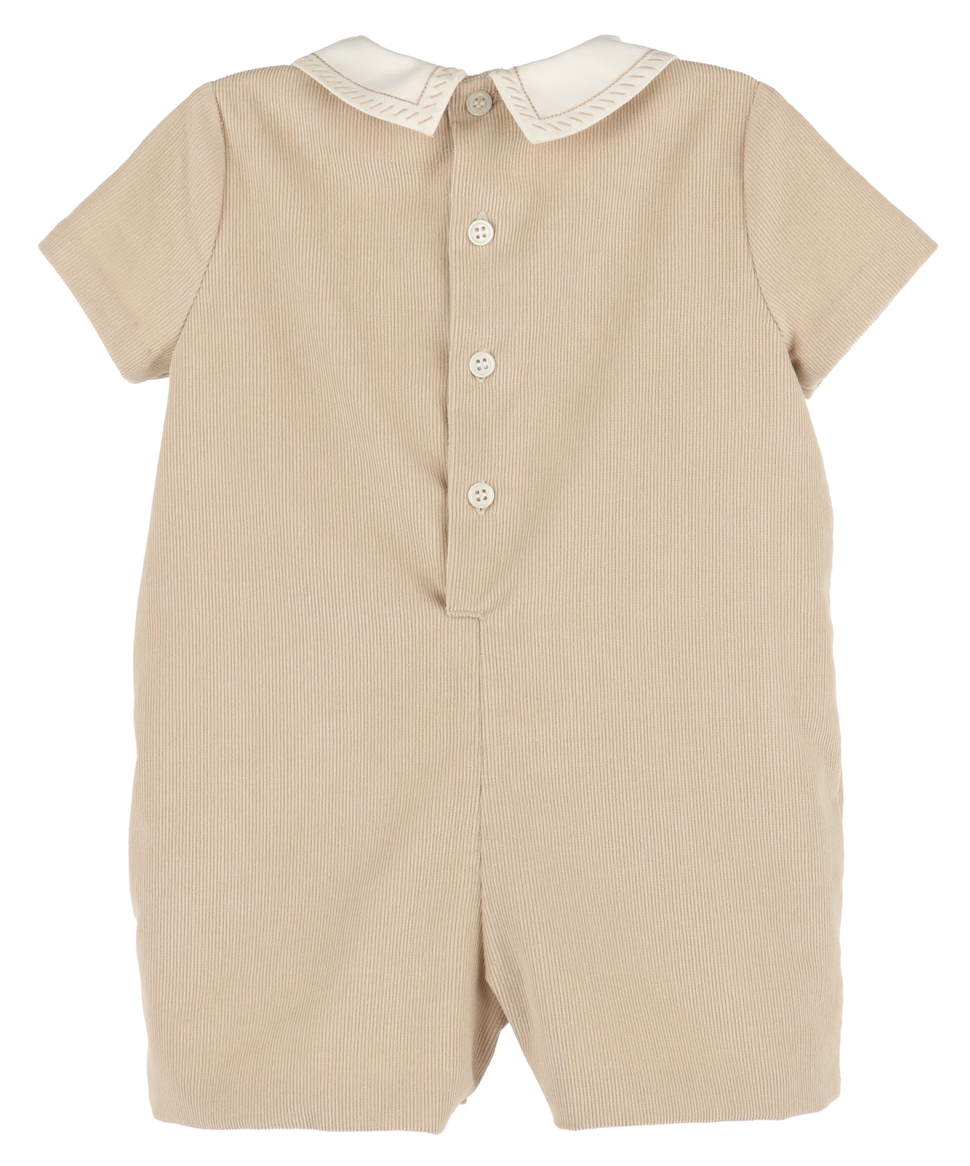 Cozy Corduroy Boy Romper - Beige
