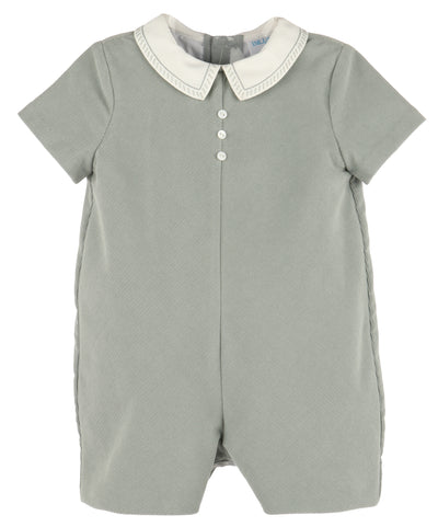 Cozy Corduroy Boy Romper - Green