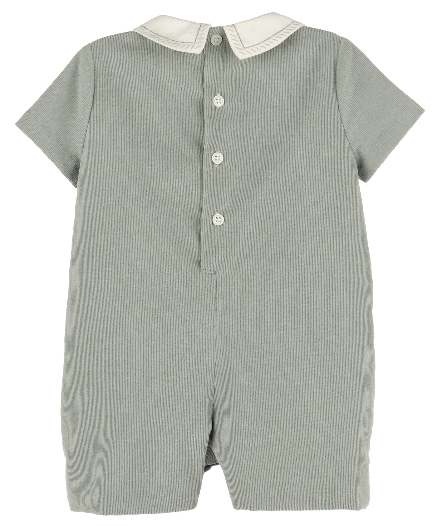 Cozy Corduroy Boy Romper - Green