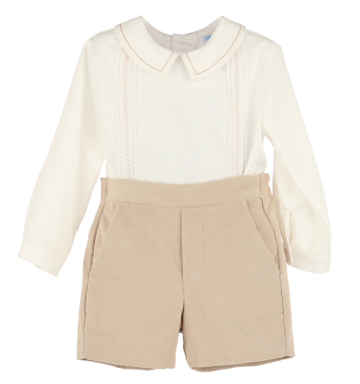 Cozy Corduroy Boy Set - Beige