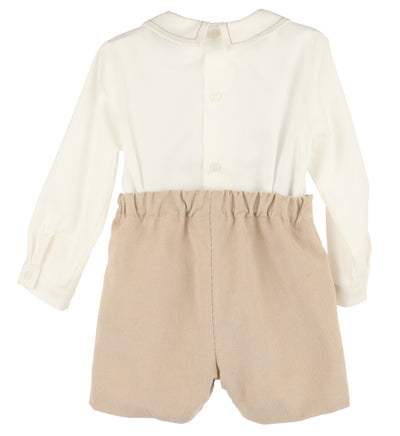 Cozy Corduroy Boy Set - Beige