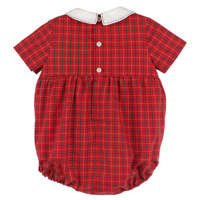 Stitches Red Check Boy Bubble