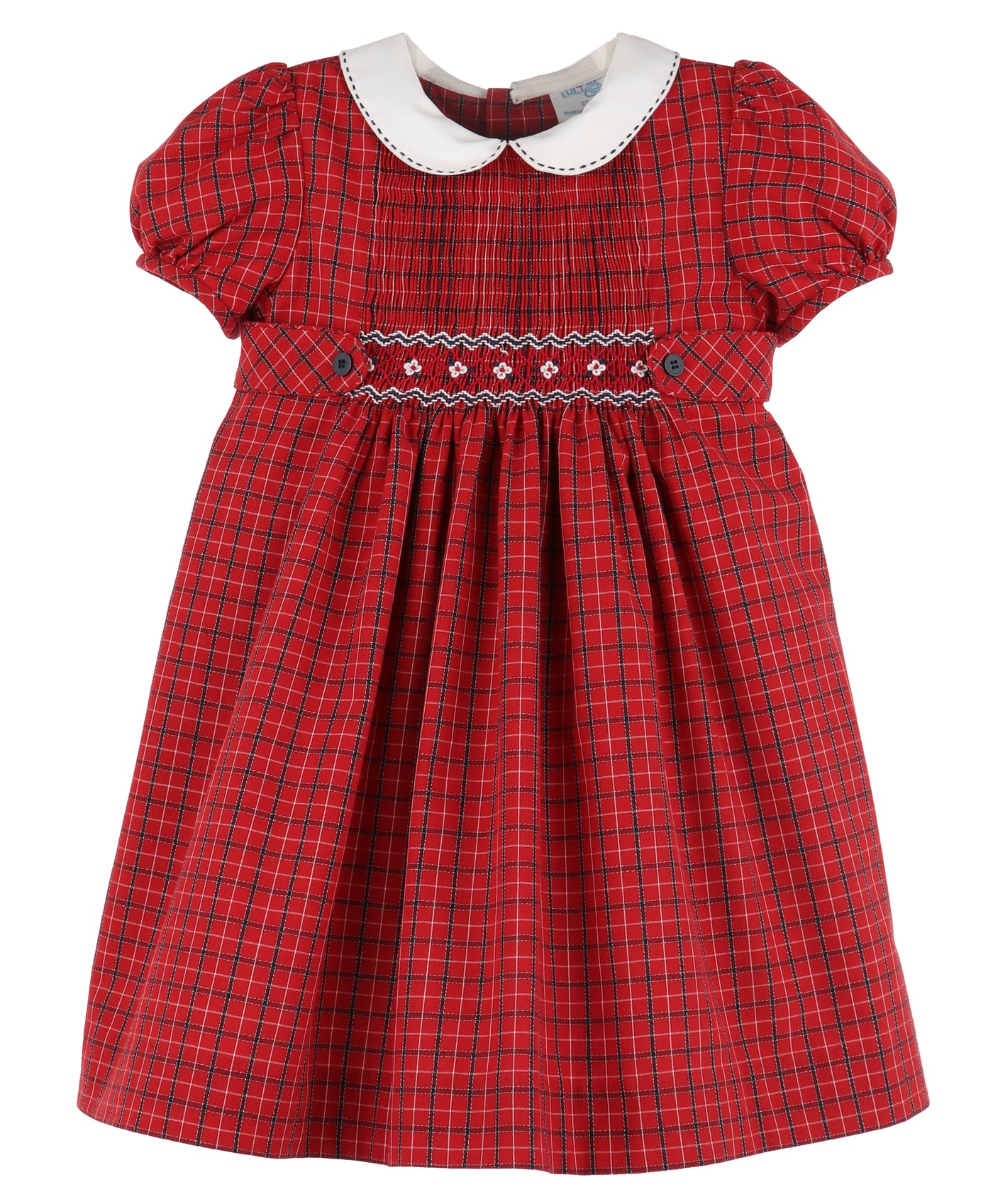 Stitches Red Check Tabs Dress