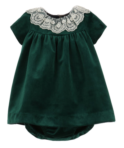 Deluxe Green Velvet Float Dress