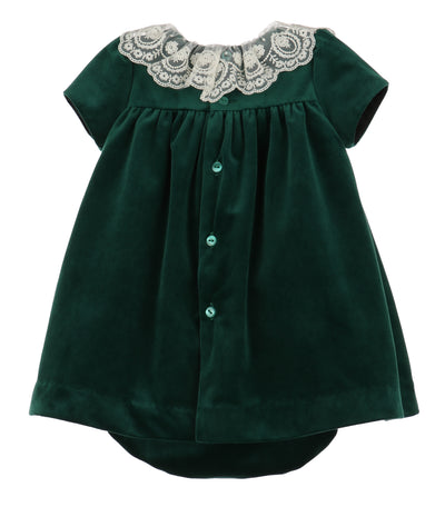 Deluxe Green Velvet Float Dress
