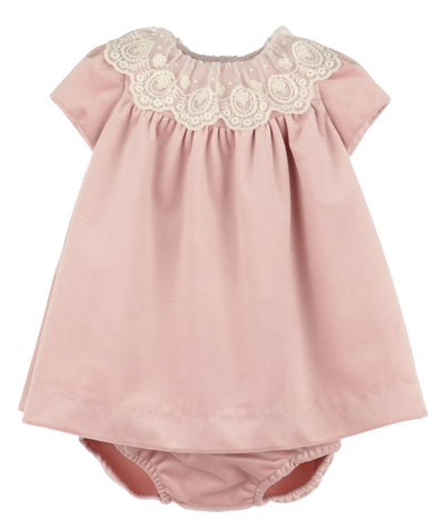 Deluxe Rose Velvet Float Dress