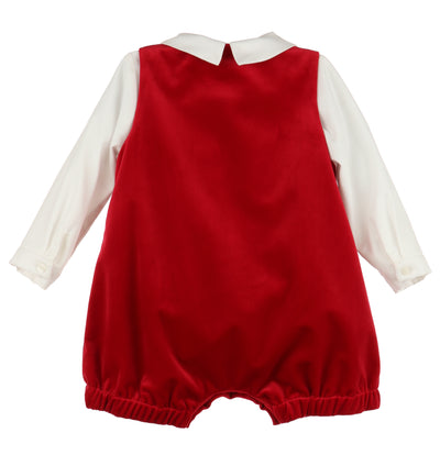 Deluxe Red Velvet Boy Romper