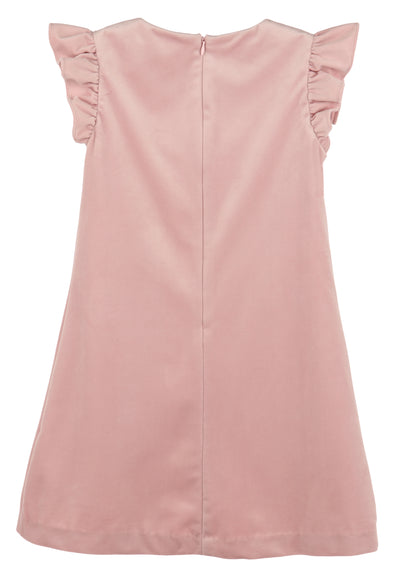 Deluxe Rose Velvet Shift Dress