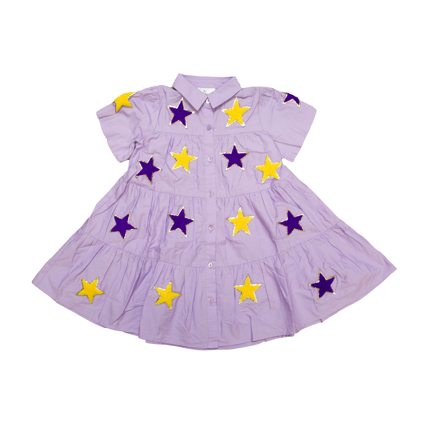 Purple Yellow Star Dress