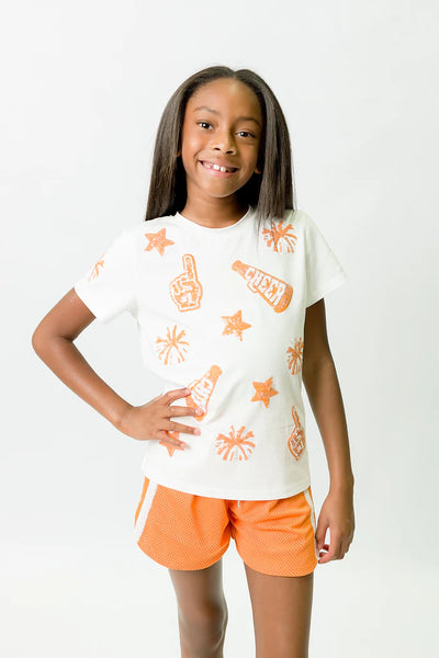 Orange & White Cheer Shirt