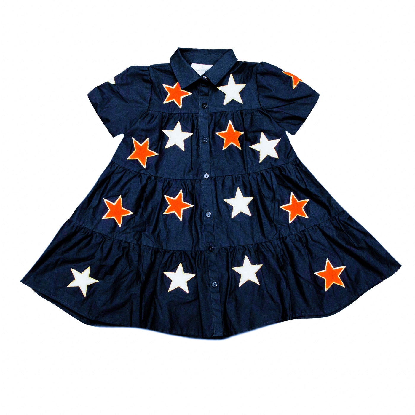 Navy Orange Star Dress