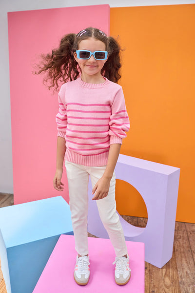 Pink Striped Sweater