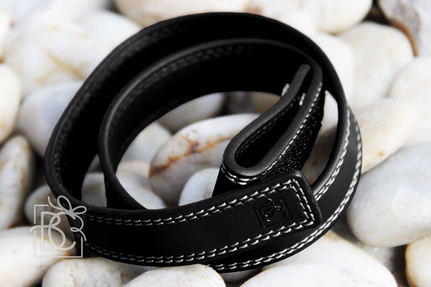 Solid Leather Belt with Hook and Loop: Brown