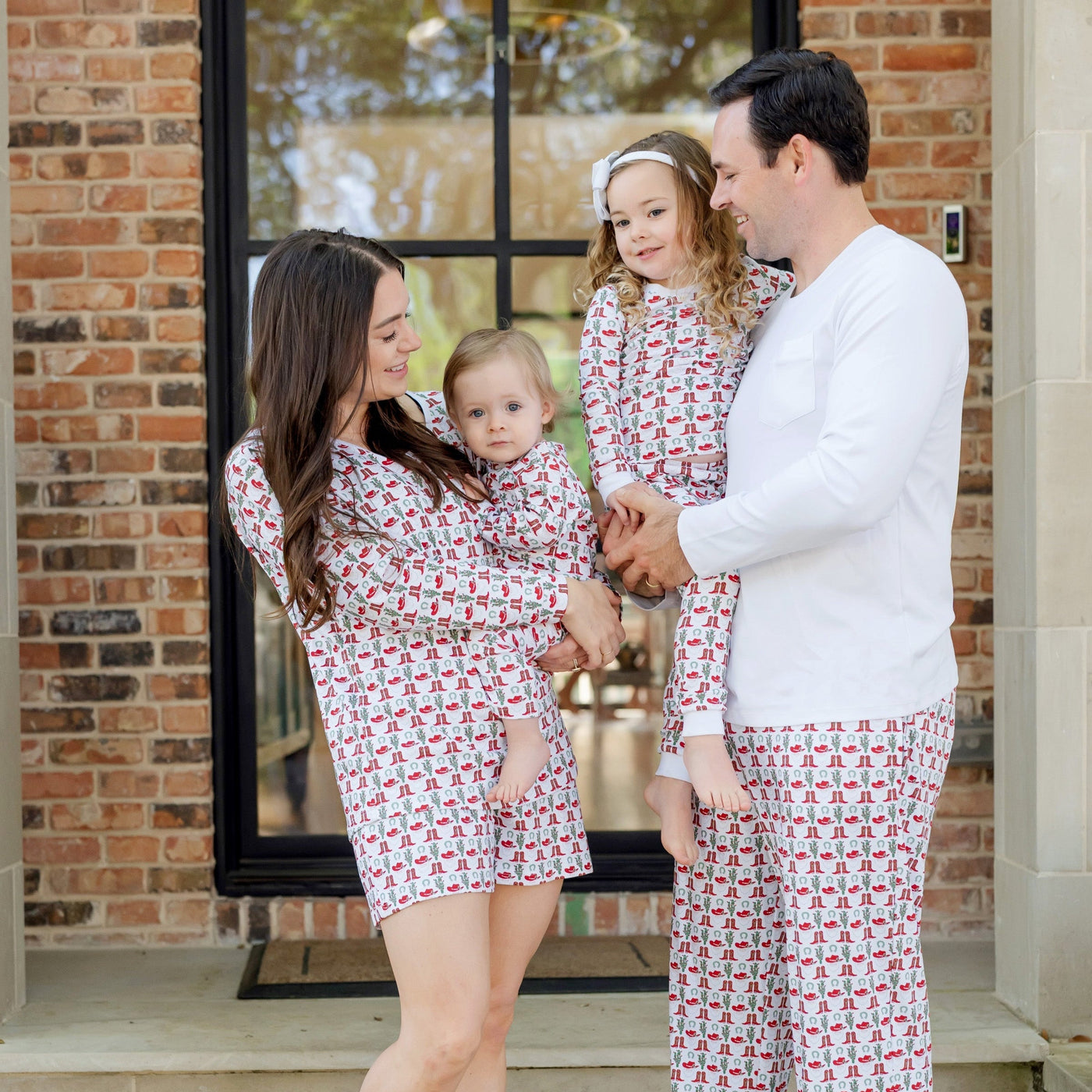 Thompson Pima Romper - Cowboy Christmas