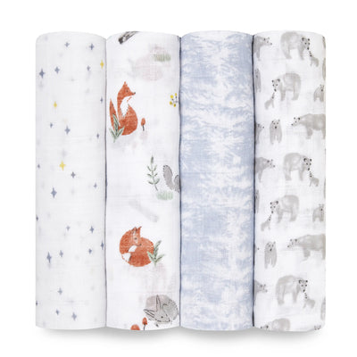 4 Pack Swaddle Blankets