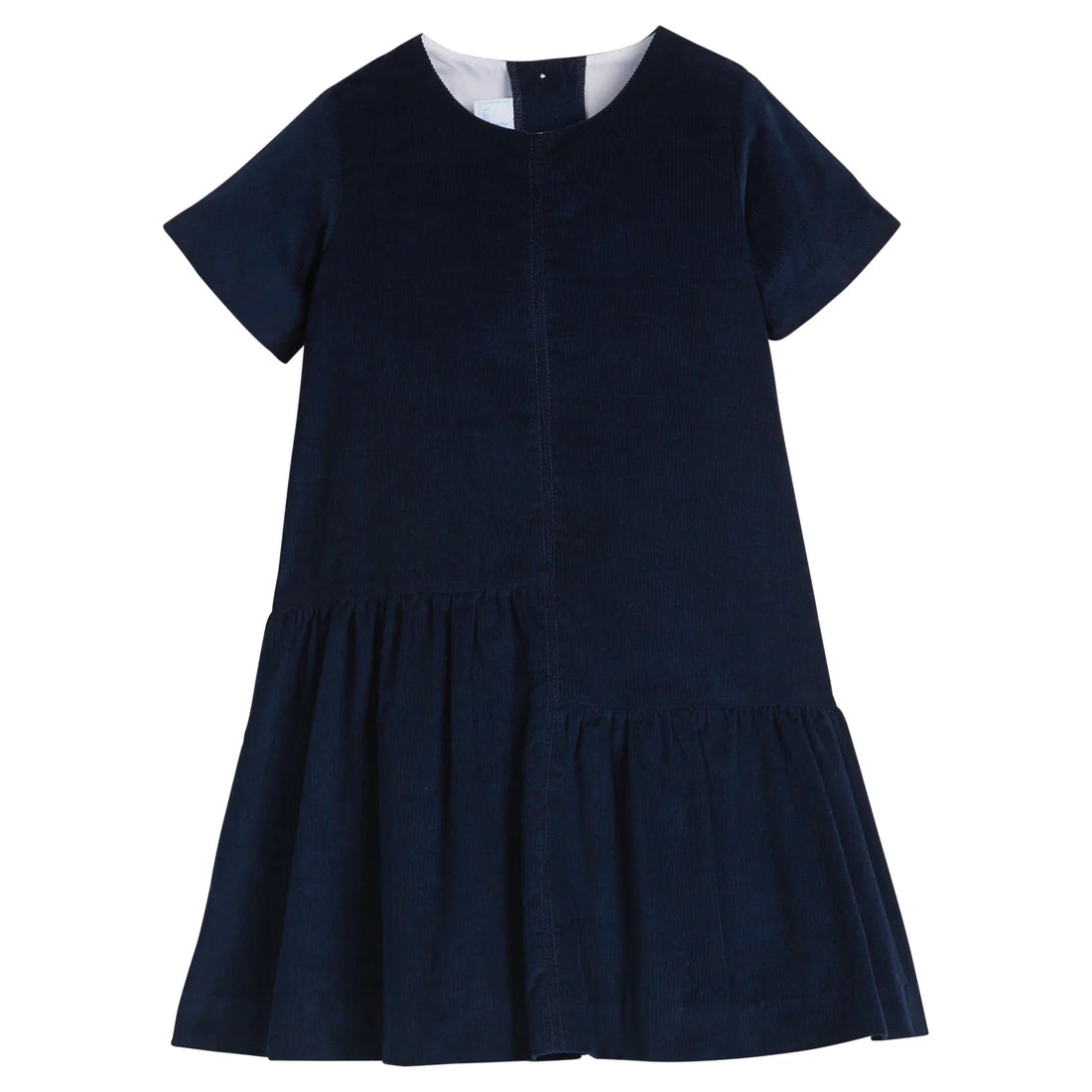 Asymmetrical Jillian Dress - Navy Corduroy