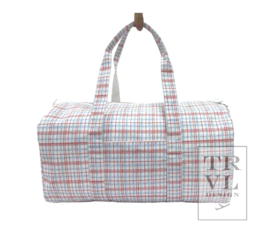 TRVL Duffel Weekender * Classic Plaid Red