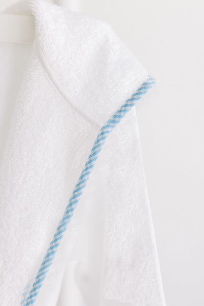 Terry Tots Blue Gingham Trim Bathrobe