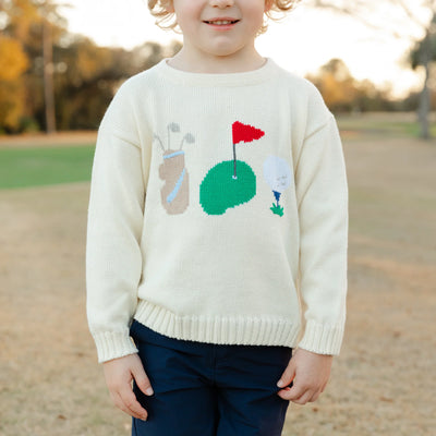 Ivory Crew Neck Sweater - Golf