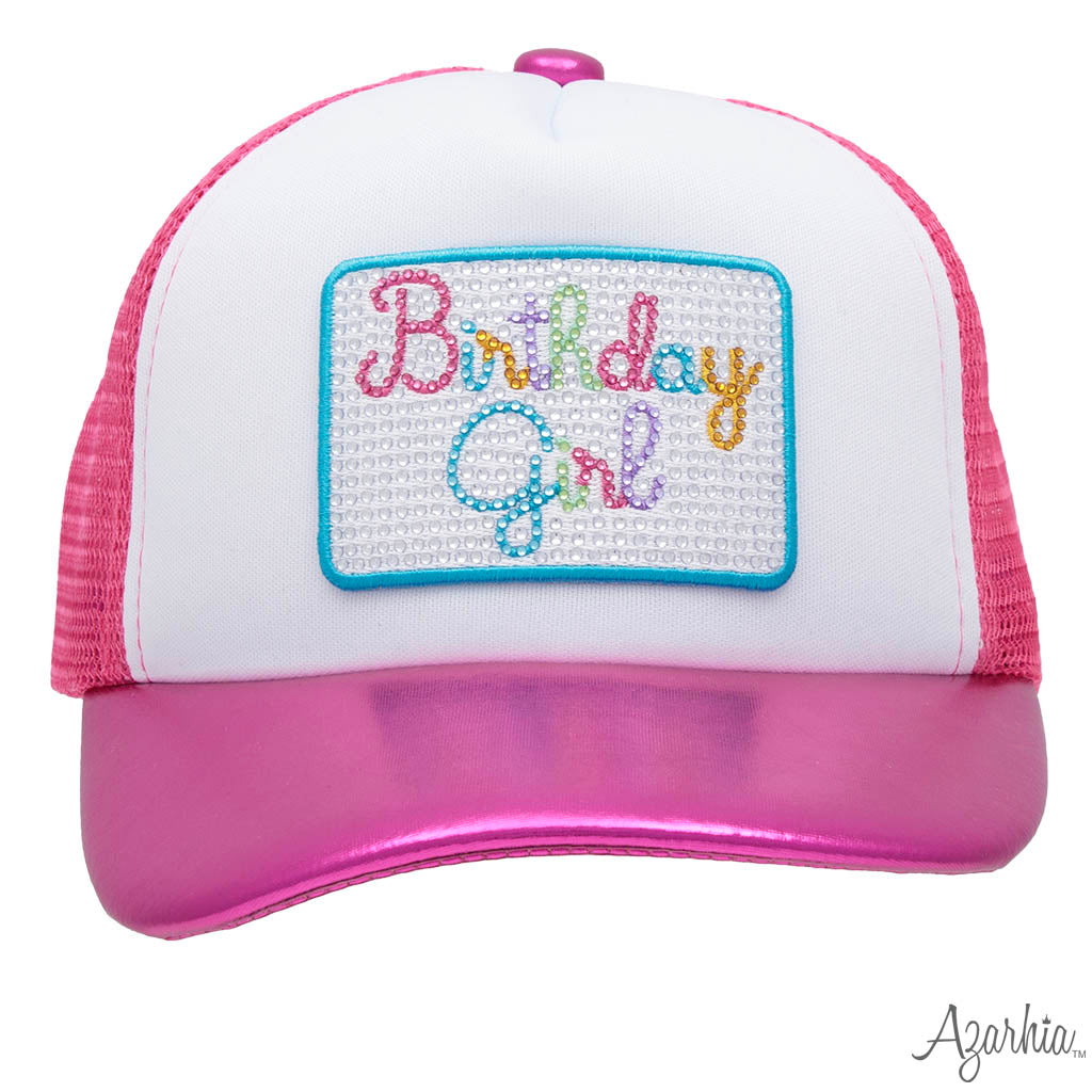 Hot Pink Metallic Trucker Hat - Birthday Girl