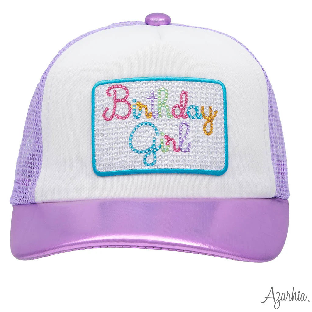 Lavender Metallic Trucker Hat - Birthday Girl