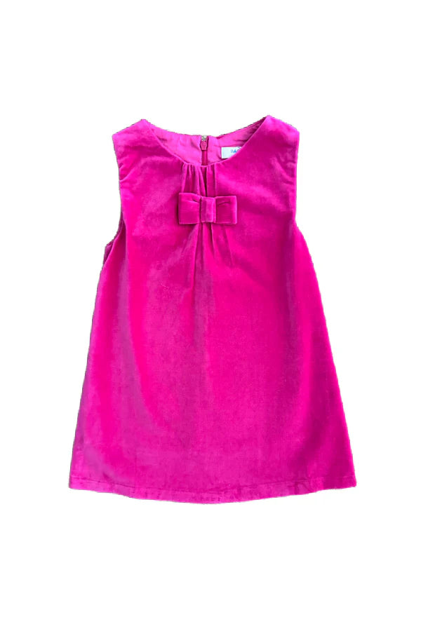 Lulu Bebe Amelia Pink Velvet Jumper Dress