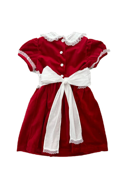 Lulu Bebe Scarlet Red Velvet Lace Dress